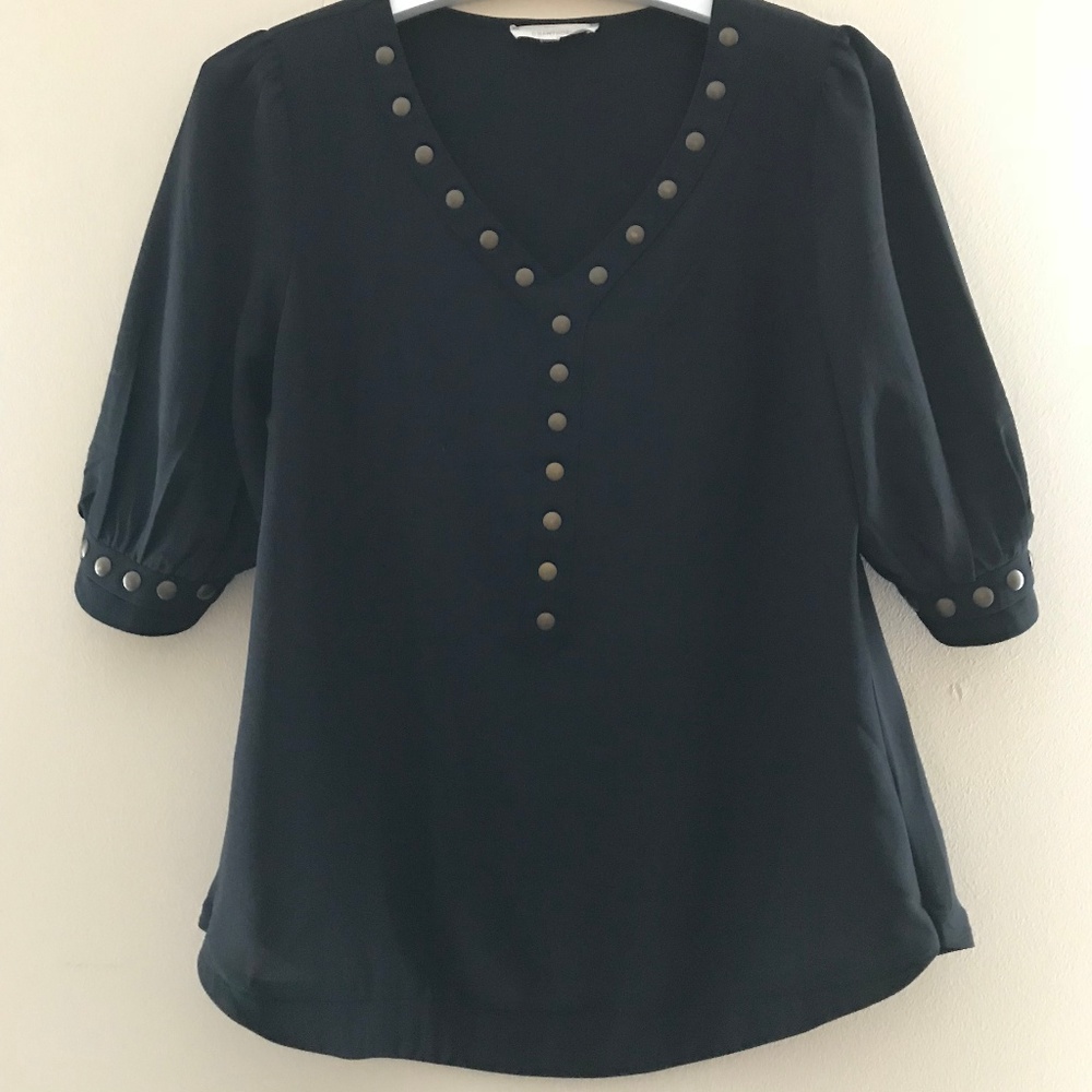 41 Hawthorn Lisbon Black Studded Blouse